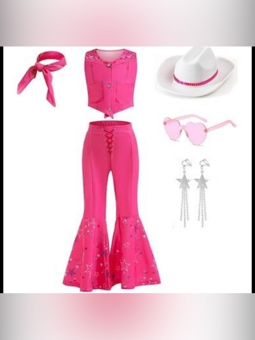NWT Cowgirl Western Costume Girls Dress Up Halloween Party sz 5-7 years